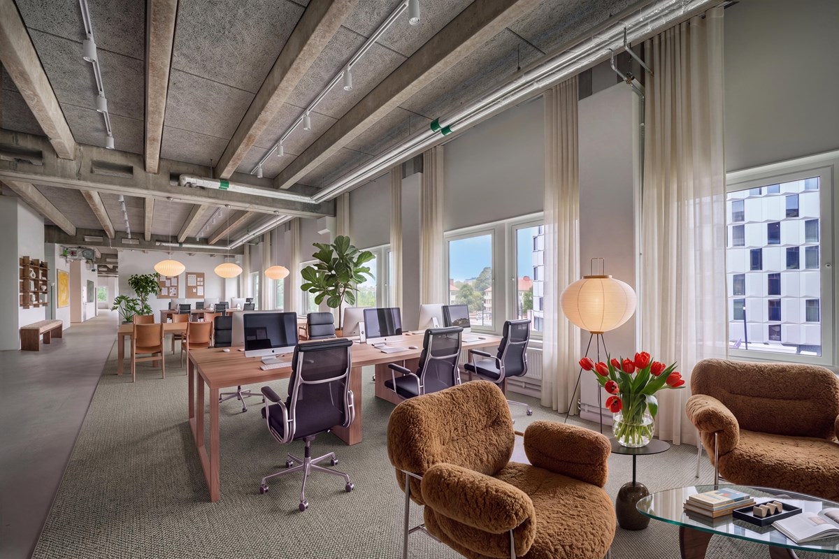 Visionsbild arbetsplatser/lounge